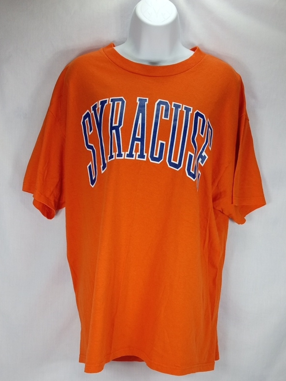 Delta Womans Orange Short-Sleeve Tee with Blue Syracuse Arch Large